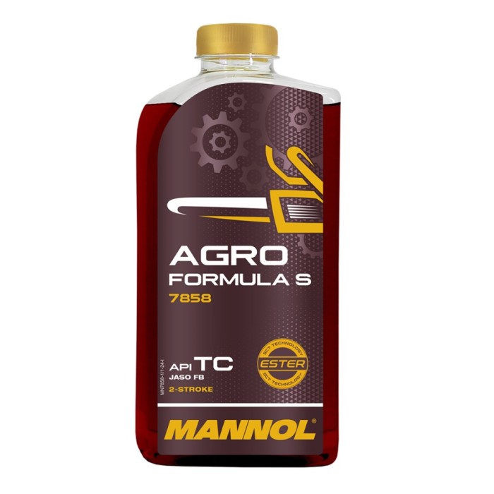Ulei MANNOL Agro Formula S - 1 Litru, Sintetic 2-Takt (Utilizare Intensiva, Fara Fum)
