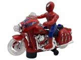 Motocicleta Spiderman de jucarie cu baterii, lumini si muzica