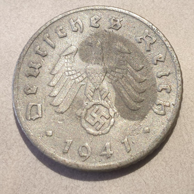 Germania Nazista 5 reichspfennig 1941 F ( Stuttgart) foto