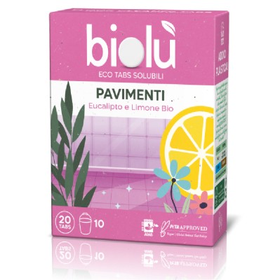 Tablete pentru pardoseli cu eucalipt si lamaie, ecologice, 20 bucati, 47.5g, Biolu foto
