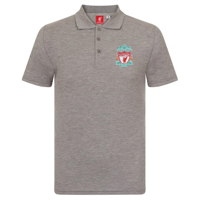 FC Liverpool tricou polo Crest grey - M