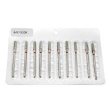 Set de 5 unități: Capăt de freză de diamant pentru cuticule, conic, br&acirc;u roșu, 847/035R