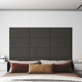 vidaXL Panouri de perete 12 buc. gri &icirc;nchis 60x30 cm textil 2,16 m&sup2;1