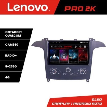 Navigatie Ford S-max 2006-2014 Lenovo Qled 2K Octa Core 8+256 360 DSP carplay android auto radio gps internet KIT-smax-navi+PRO-2K-9-8+256 CarStore Te