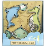 Set 3 puzzle metalice: Animale marine