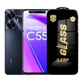 Folie de Protectie pentru Realme C55, TEO, Sticla Securizata ESD, Margini Negre, Rezistenta la Zgirieturi, Antistatica, 0.35 mm, Transparenta