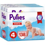 Scutece-chilotel Pufies Pants Sensitive Maxi, Marimea 4, 9-15 kg, 138 buc