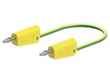 Cablu Masurare ST&Auml;UBLI 1m 60V DC Galben-Verde Mufa Banana 4mm Soclu Axial Neizolat