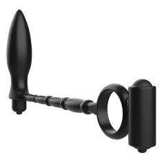 Vibrator anal Ring Cock Black