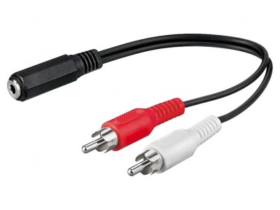 Cablu Audio Jack 3.5mm la RCA 1.4m Negru foto