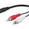 Cablu Audio Jack 3.5mm la RCA 1.4m Negru