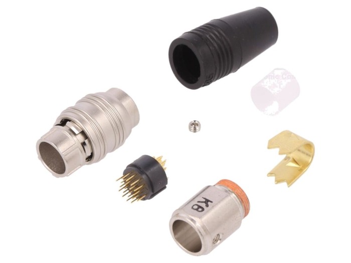 Conector circular tată 20 pini aurit