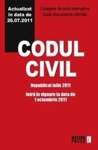 Codul civil - Republicat iulie 2011 foto