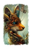 Cumpara ieftin Sticker decorativ, Vulpe, Portocaliu, 85 cm, 6874ST, Oem