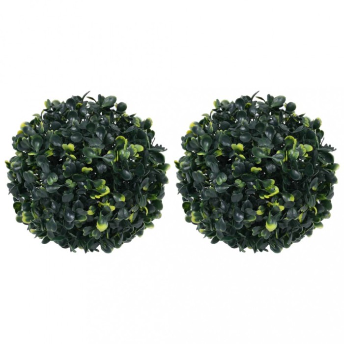 Bile de arbusti cimisir artificiali, 2 buc., 22 cm