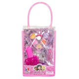 Set gentuta roz cu ruj, luciu de buze si lac de unghii pentru fetite, 20 x 8,5 x 2 cm