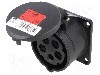 Conector alimentare AC, IEC 60309, IP54, 16A, 400V AC, 5 pini, PCE - 315-6X