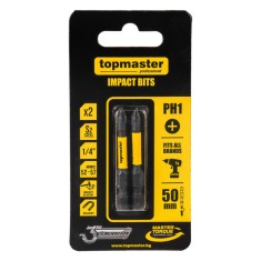 Set 2 biti de impact PH1 50 mm magnetici Top Master Pro