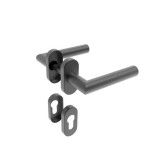 M&acirc;ner ușă cu rozetă ovala, AISI 304, K320 - D8/05-NEGRU