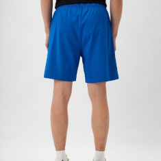 Pantaloni scurti barbati cu croiala Regular fit si imprimeu cu logo, Albastru S, Albastru, S INTL, S (Z200: SIZE(3XSL → 5XL))