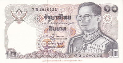 Bancnota Thailanda 10 Baht (1995) - P98 UNC ( comemorativa ) foto
