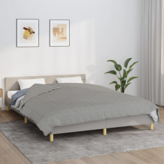 vidaXL Pătură cu greutăți, gri, 220x230 cm, 15 kg, material textil