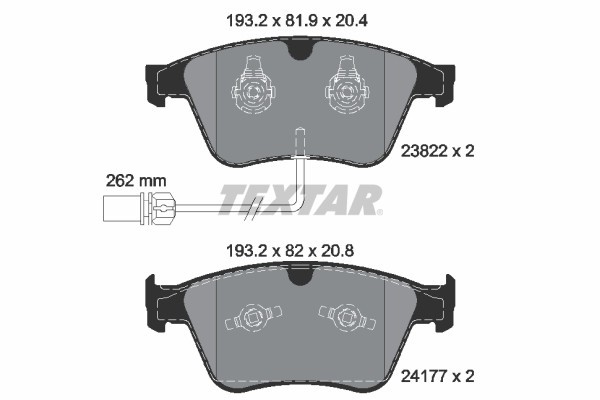 TEXTAR 2382201 Q+ set placute frana,frana disc