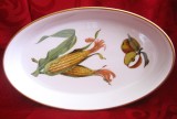 PLATOU PORTELAN ENGLEZESC ROYAL WORCESTER ANGLIA MODEL EVESHAM DECOR CU MERE SI PORUMB - VAS PENTRU CUPTOR 31.5 CM