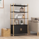 vidaXL Dulap &icirc;nalt, negru, 80x40x153 cm, lemn prelucrat
