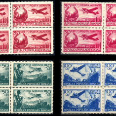 1948 LP244 1950 LP267 serie Posta aeriana - valori mari (bloc x4) MNH