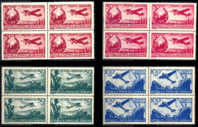 1948 LP244 1950 LP267 serie Posta aeriana - valori mari (bloc x4) MNH foto