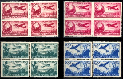 1948 LP244 1950 LP267 serie Posta aeriana - valori mari (bloc x4) MNH foto