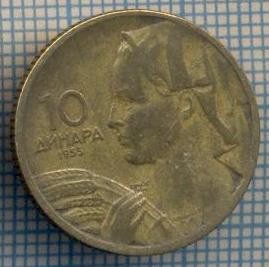 AX 1377 MONEDA - YUGOSLAVIA - 10 DINARA -ANUL 1955 -STAREA CARE SE VEDE foto