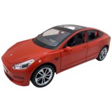 Macheta Tesla Model 3 rosie deschide 4 usi, portbagaj si capota, lumini si sunete