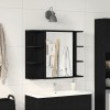 VidaXL Dulap cu oglindă Stejar negru 80 x 20.5 x 64 cm Lemn compozit 862498