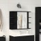 vidaXL Dulap cu oglindă Stejar negru 80 x 20.5 x 64 cm Lemn compozit 862498