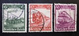Germania (Deutsches Reich) 1935 - Centenarul Căilor Ferate Germane "100 Jahre Deutsche Eisenbahn" (Grup de 3 Mărci Poștale Ștampilate) - Cod: -OD1