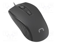 Mouse optic negru NATEC USB A cu fir 1,8m, 3 butoane
