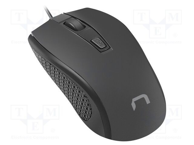 Mouse optic negru NATEC USB A cu fir 1,8m, 3 butoane