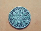 #66 1/2 Mark 1906 J Germania argint / 1/2 marca