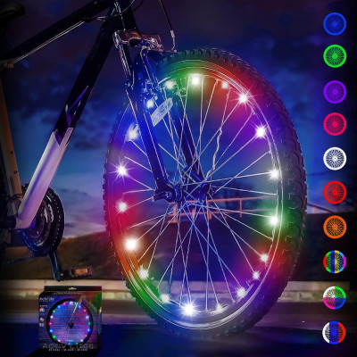 Lumini LED pentru roți de bicicletă Aiv Life cu baterii incluse! Obțineți 100% m foto