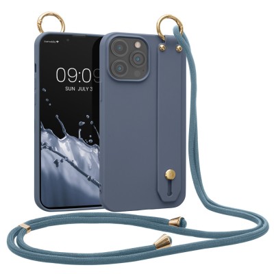 Husa Kwmobile pentru Apple iPhone 13 Pro Max, Silicon, Albastru, 56427.202 foto