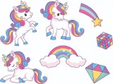Cumpara ieftin Sticker decorativ Unicorn, Multicolor, 120 cm, 1235ST, Oem