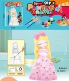 Pusculita printesa cu accesorii pictat pentru fetite,plastic, 17.5 cm