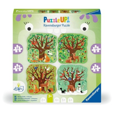 Ravensburger - Puzzle Up anotimpuri 4 puzzle contur 12 16 20 24 piese foto