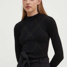 HUGO pulover femei, culoarea negru, cu turtleneck, 50518323