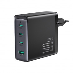 Încărcător rapid GaN 140W 3 x USB-C/USB-A + cablu USB-C - USB-C 240W de 1,2 m Joyroom