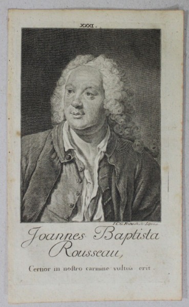 JOANNES BAPTISTA ROUSSEAU , GRAVURA , A DOUA JUMATATE A SEC. XVIII