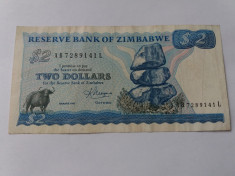 Zimbabwe 2 dollars 1983 foto