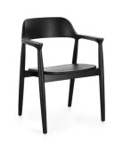 Cumpara ieftin Set 2 scaune lemn negru Idris 60x54x80 cm